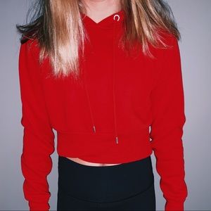 cropped sweatshirt